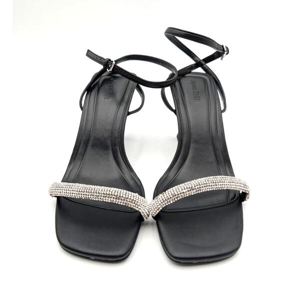 Open Edit Taytum Ankle Strap Sandal Open Toe Women's Black Size US7M EU37.5 - Picture 2 of 16